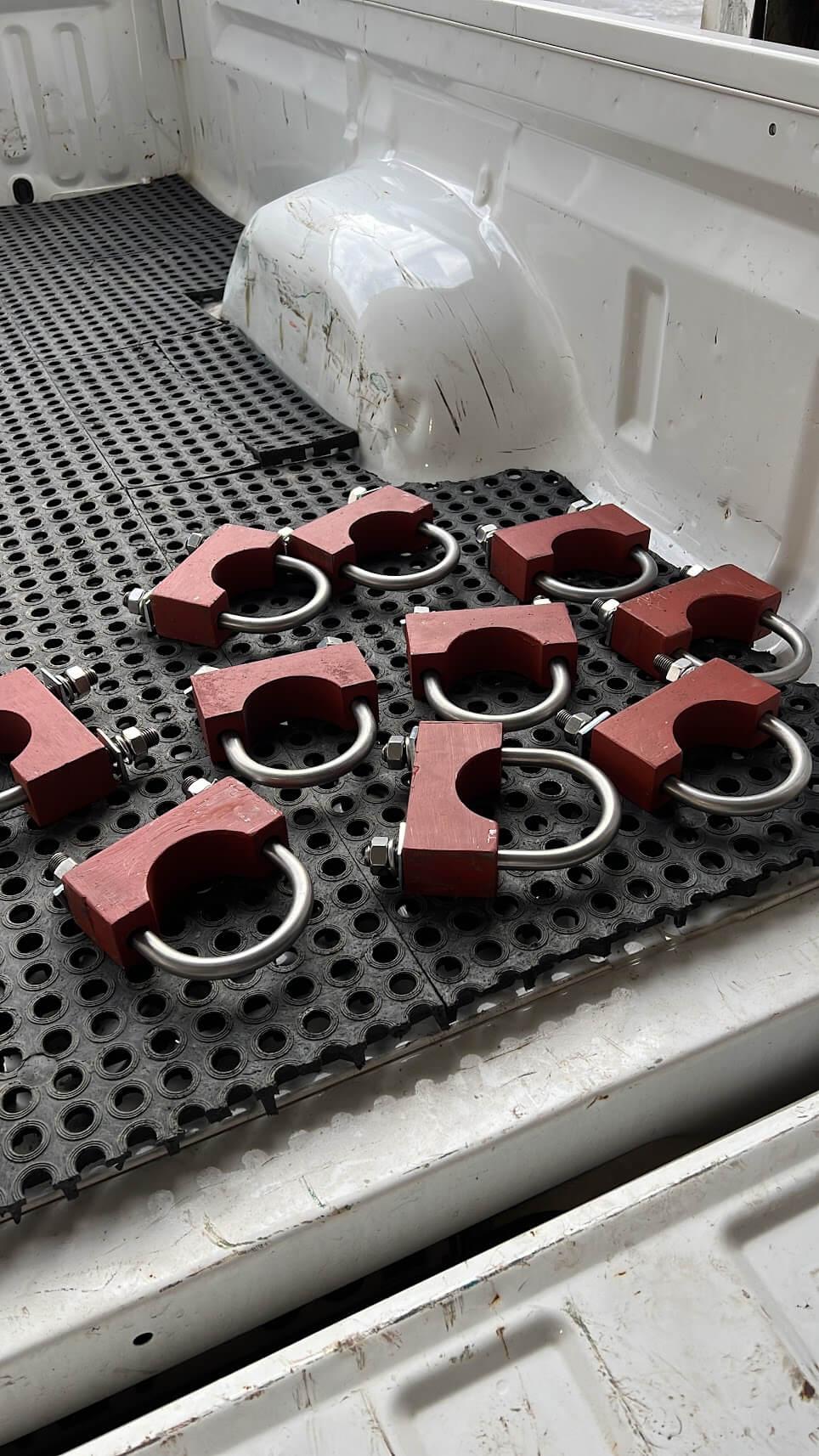 CNC fabricated boggie wheel clamp in Cape Town